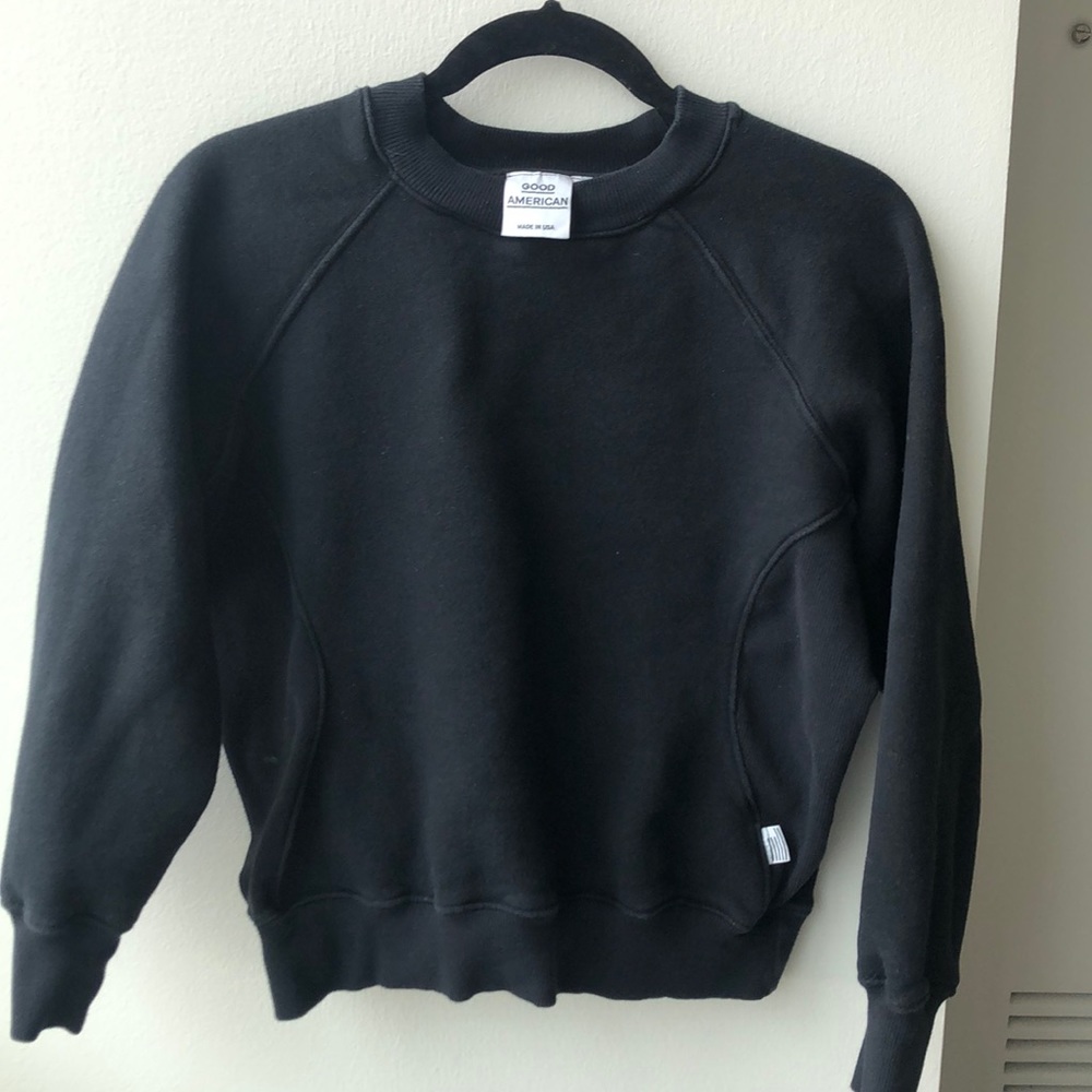 Good American cropped crewneck sweatshirt size 3